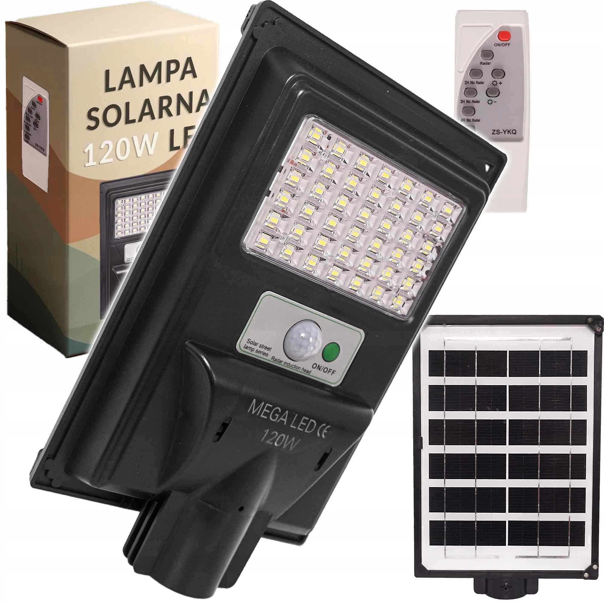 Pouličné svietidlo Prosolux 120 W 24000 lm na solárne napájanie